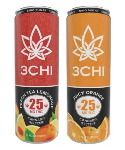 Delta 9 THC Seltzers – Sugar Free – 25mg